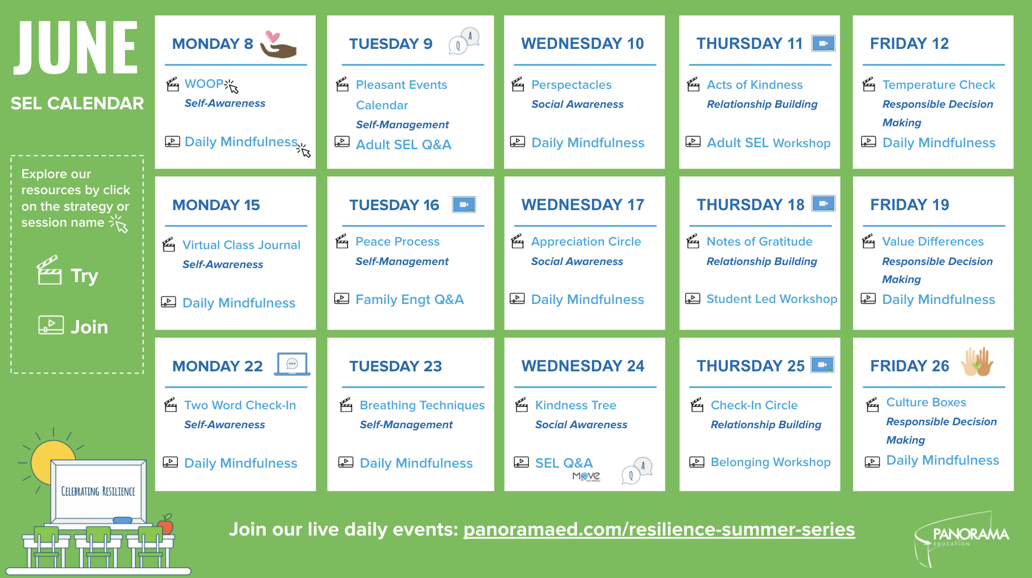 Your June SEL Calendar: Daily Strategies and Professional Development for  Educators